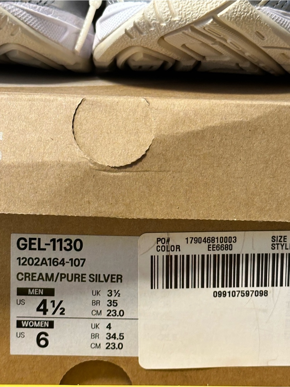 ASICS GEL-1130 Silver and White Running Sneakers - NEW - Picture 2 of 11